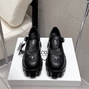 Prada Black Chunky Platform Shoes